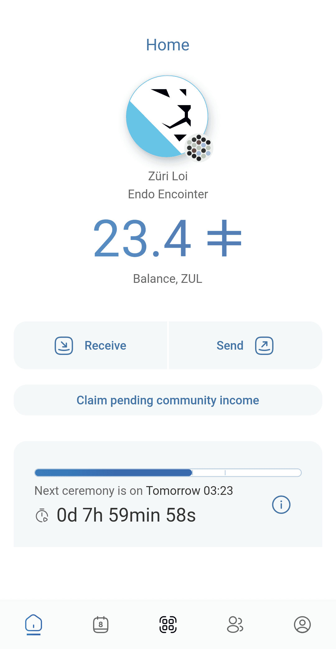 Скриншот 1 — Encointer Wallet