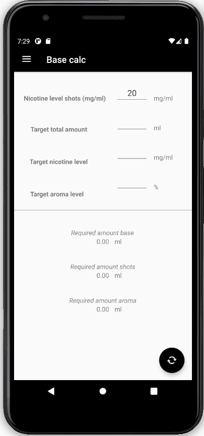 Скриншот 2 — eLiquid Calculator