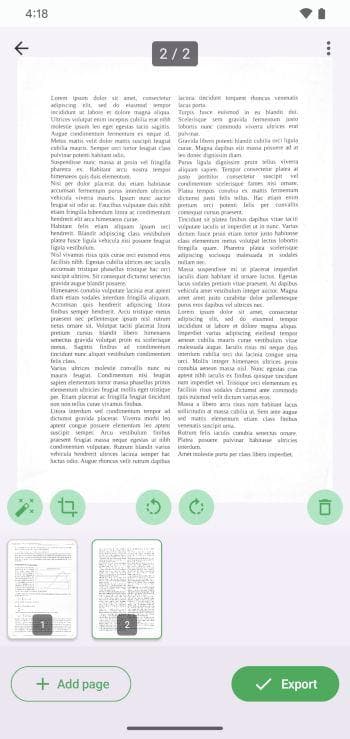 Скриншот 2 — FairScan – Сканер в PDF