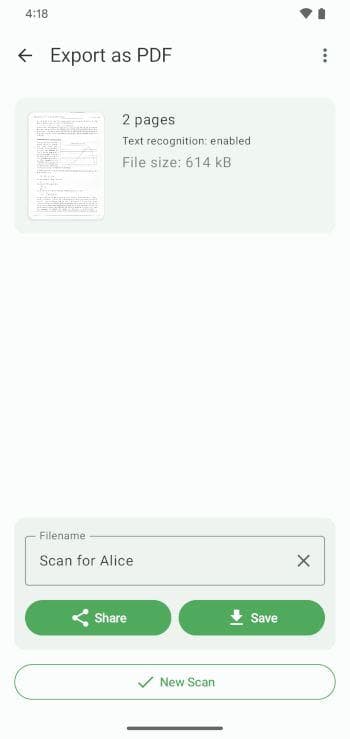 Скриншот 3 — FairScan – Сканер в PDF