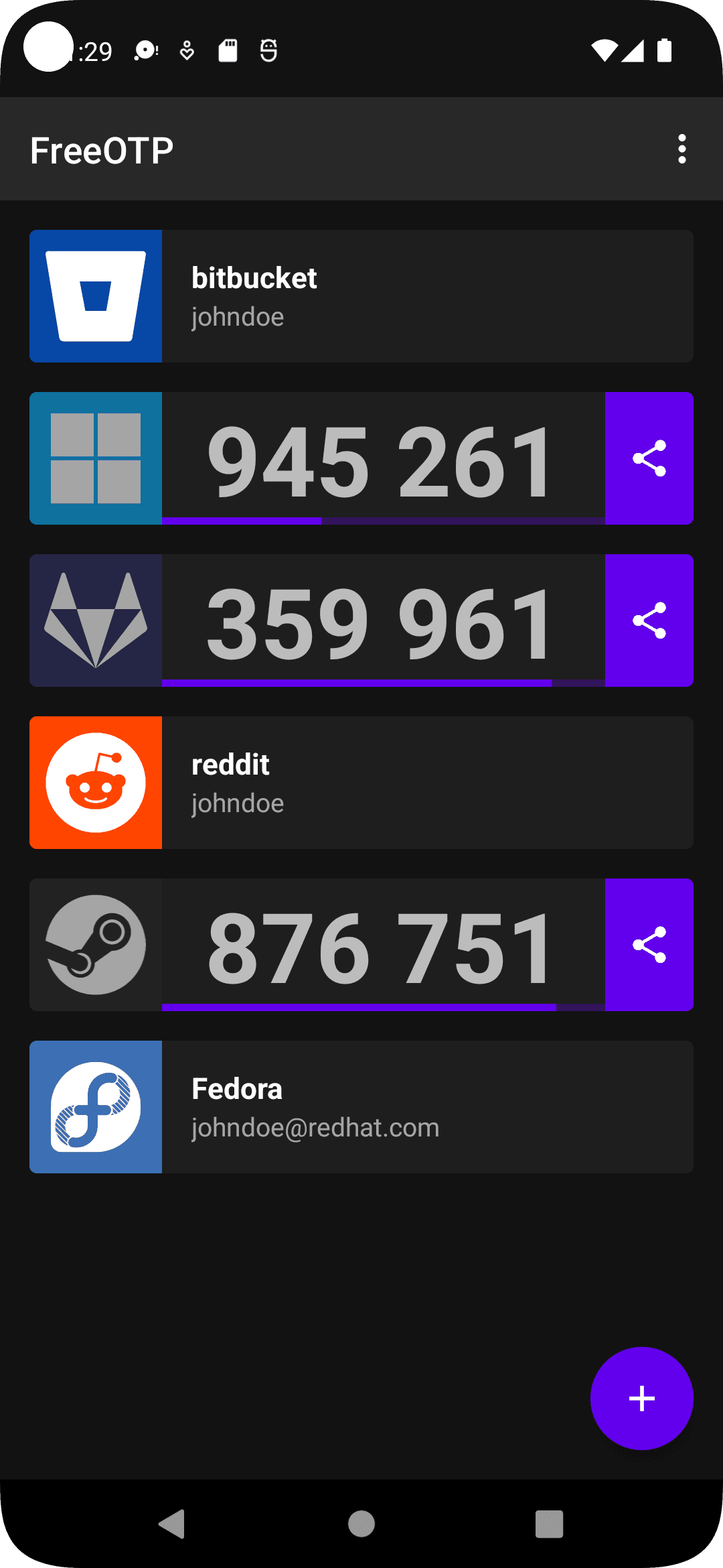 Скриншот 4 — FreeOTP