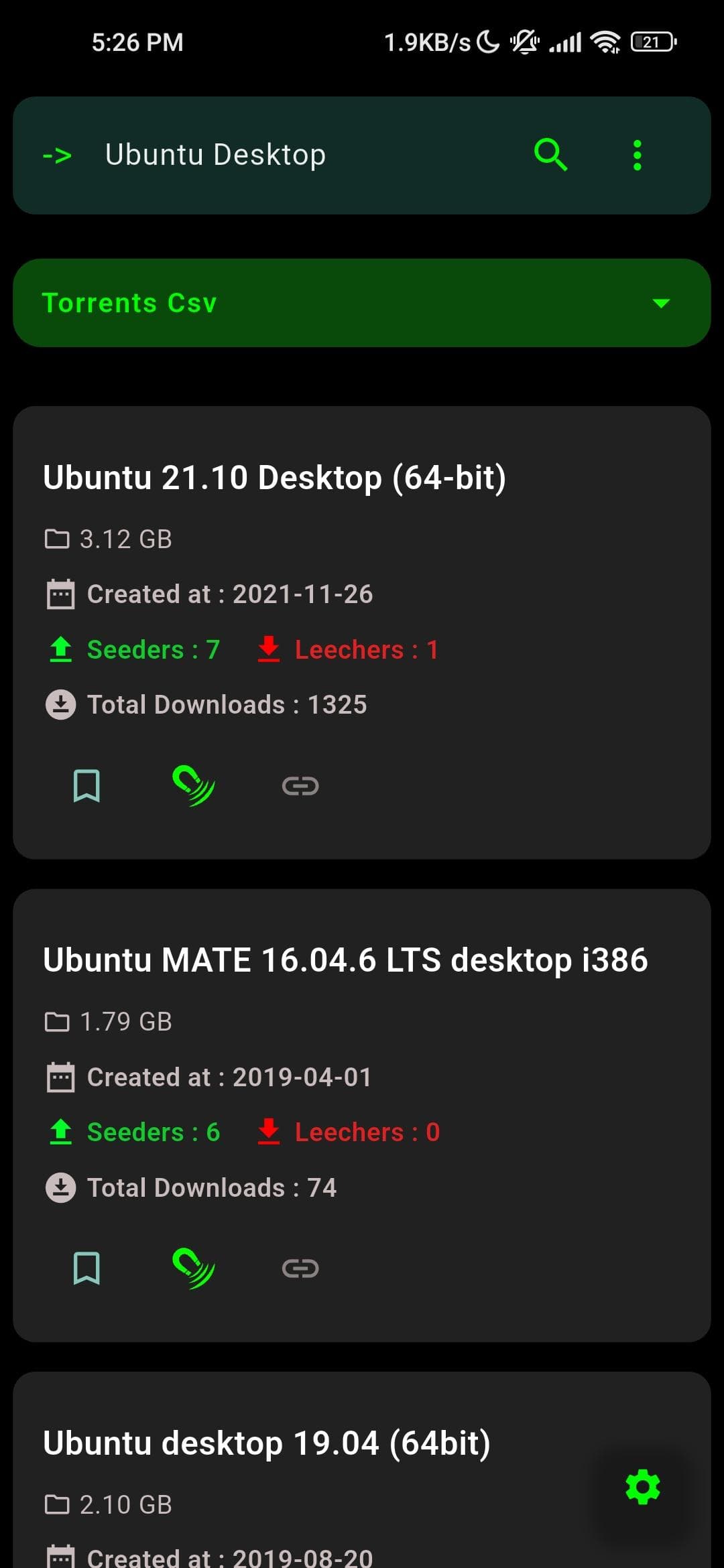 Скриншот 1 — Torrents Digger