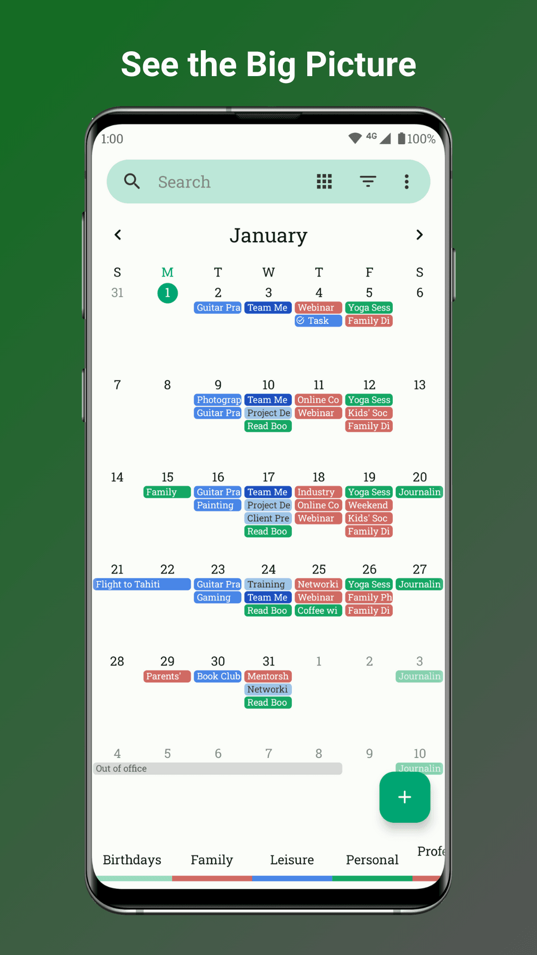 Скриншот 1 — Fossify Calendar