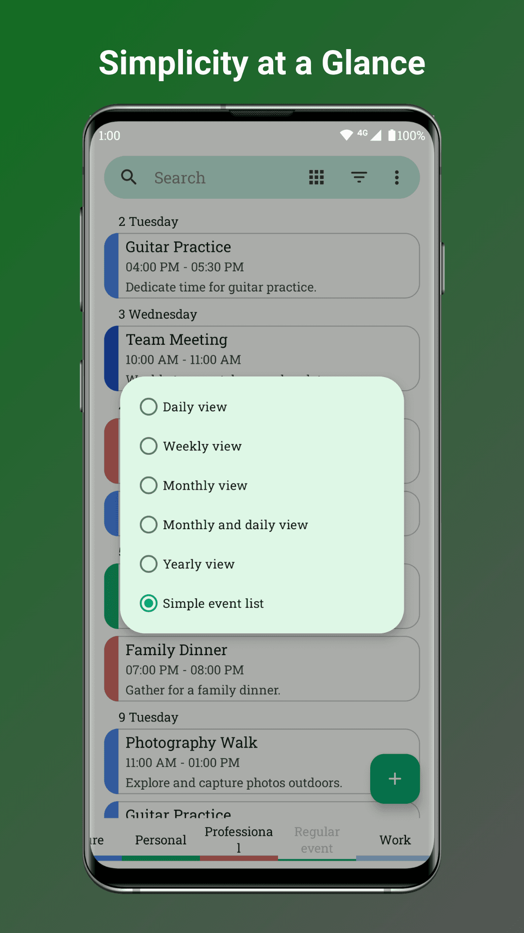 Скриншот 2 — Fossify Calendar