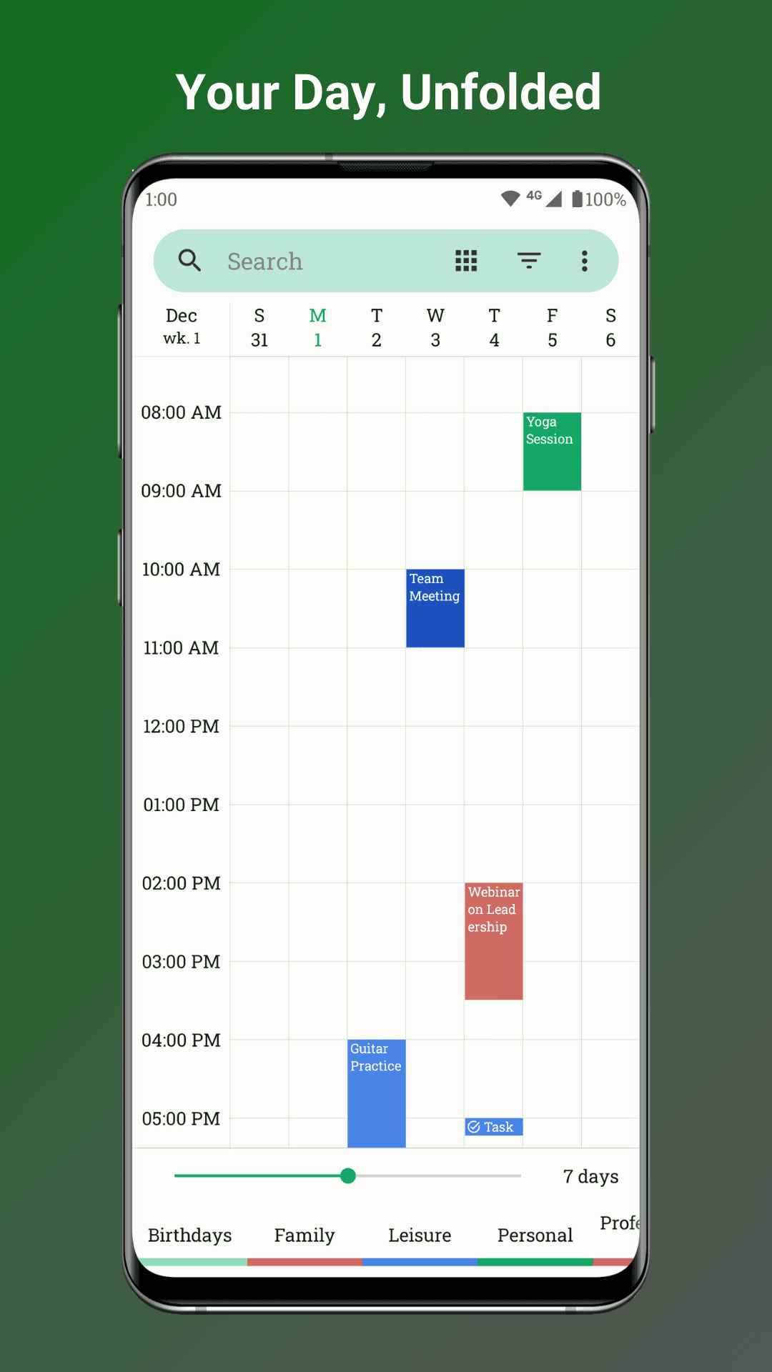 Скриншот 3 — Fossify Calendar