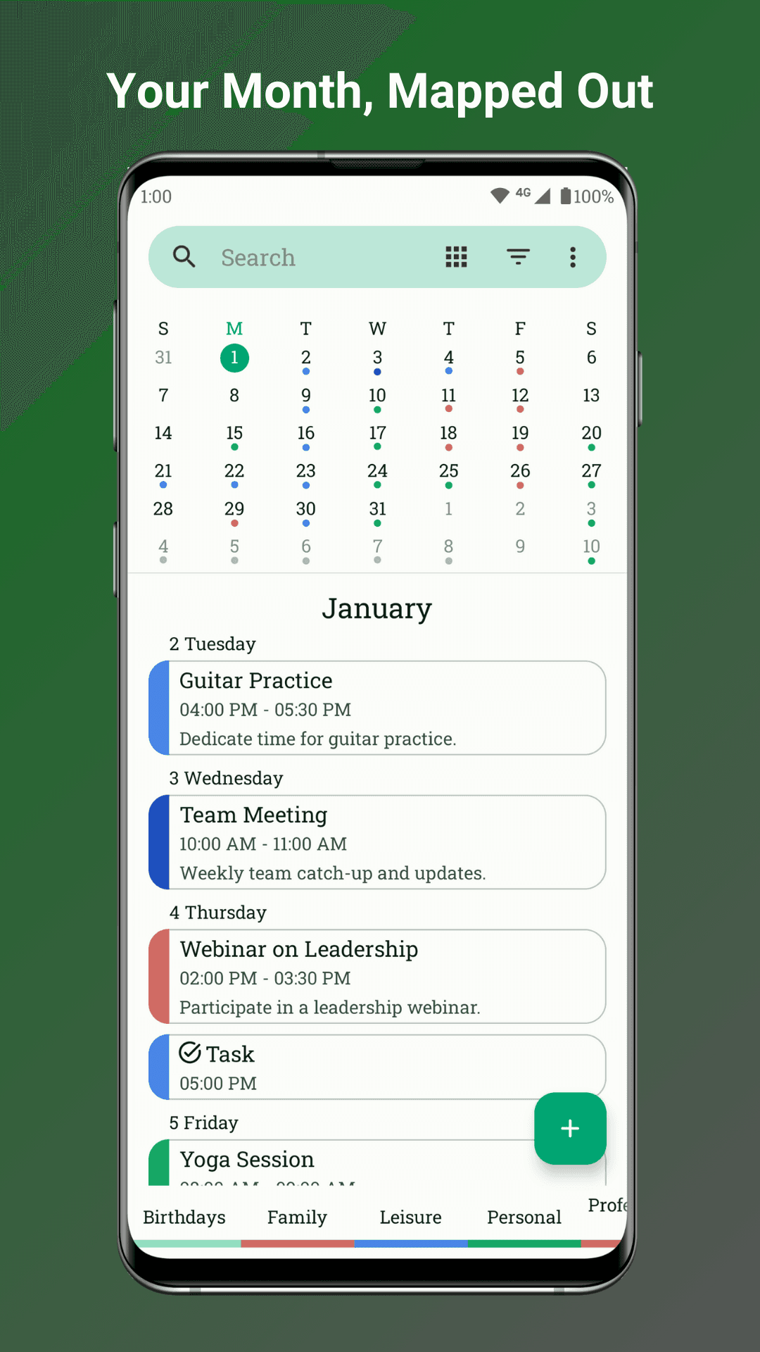 Скриншот 4 — Fossify Calendar