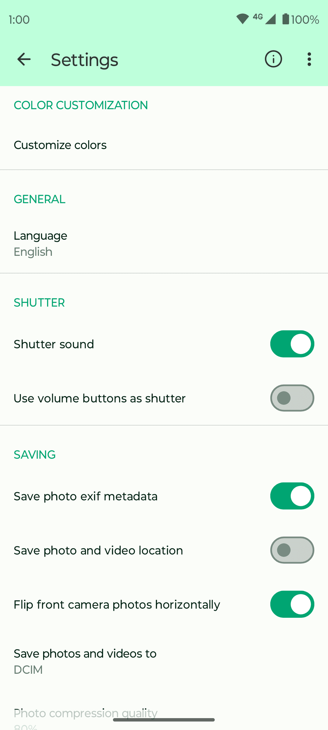 Скриншот 4 — Fossify Camera Beta