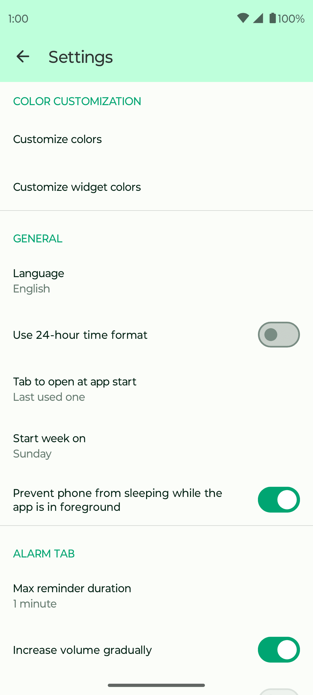 Скриншот 5 — Fossify Clock Beta