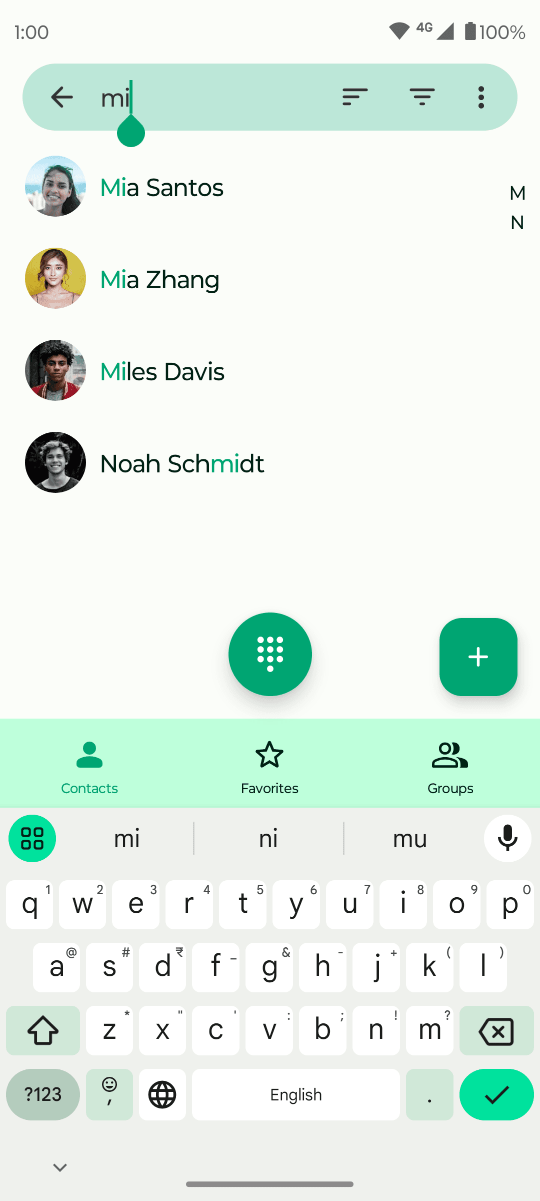 Скриншот 2 — Fossify Contacts