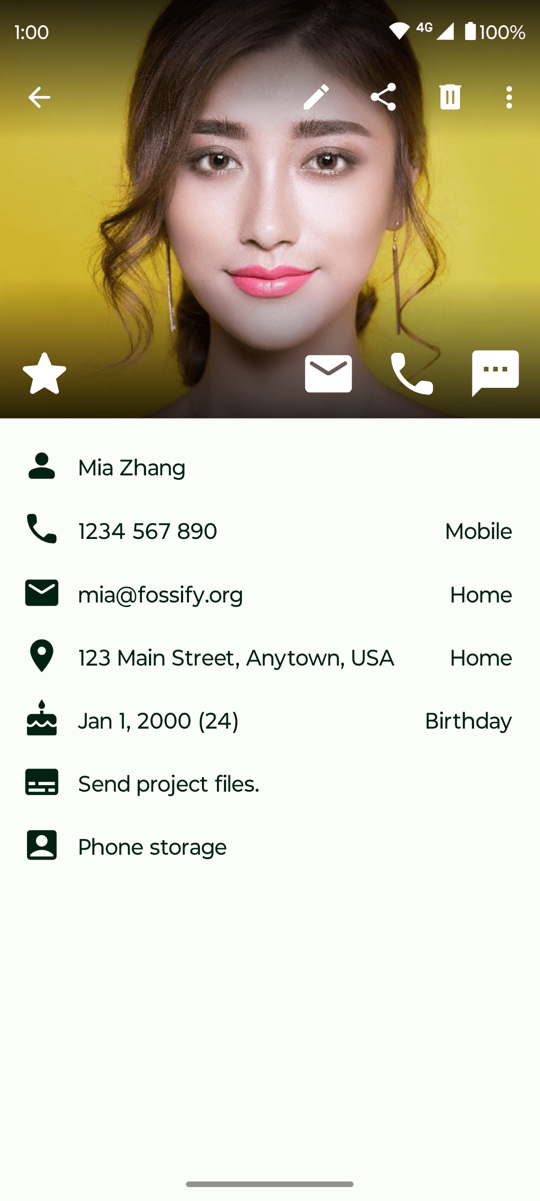 Скриншот 3 — Fossify Contacts