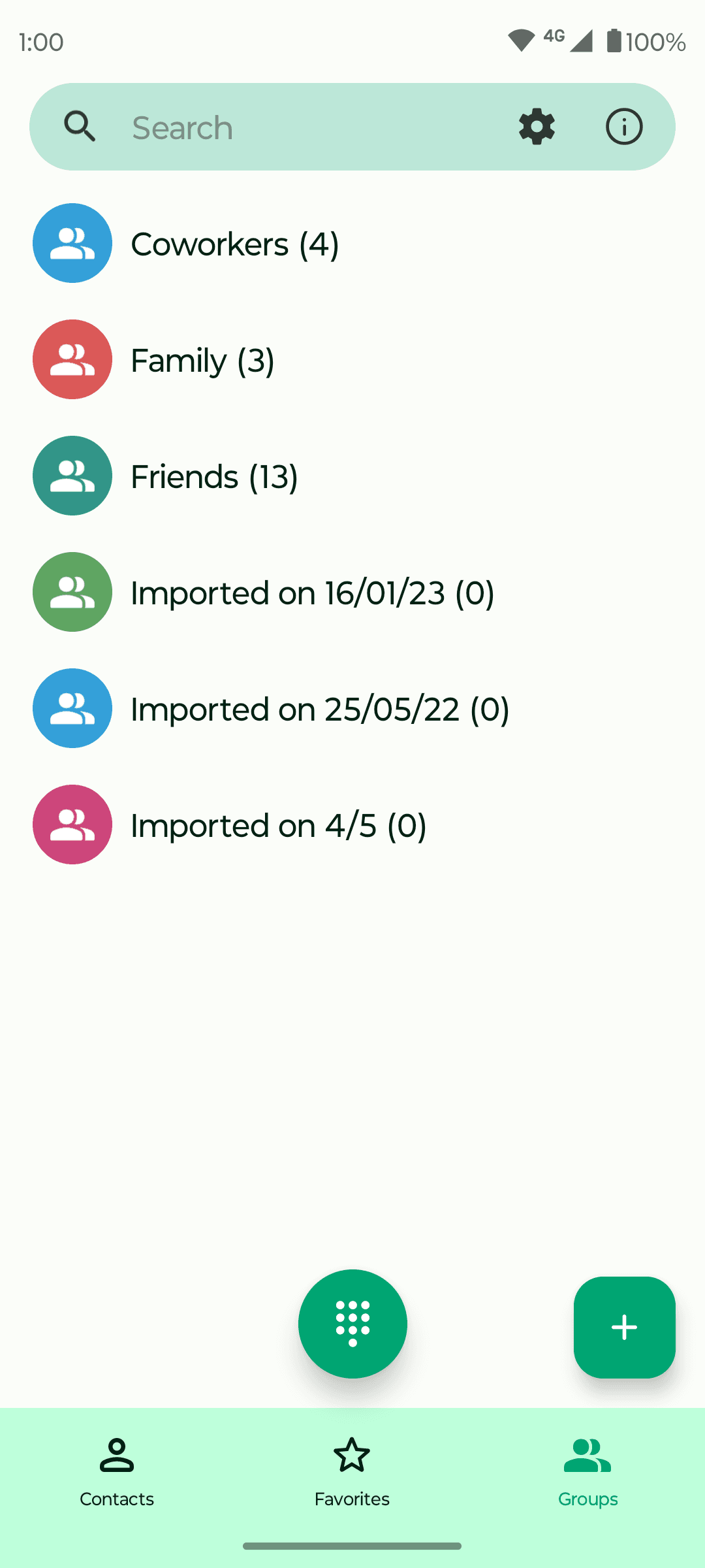 Скриншот 5 — Fossify Contacts
