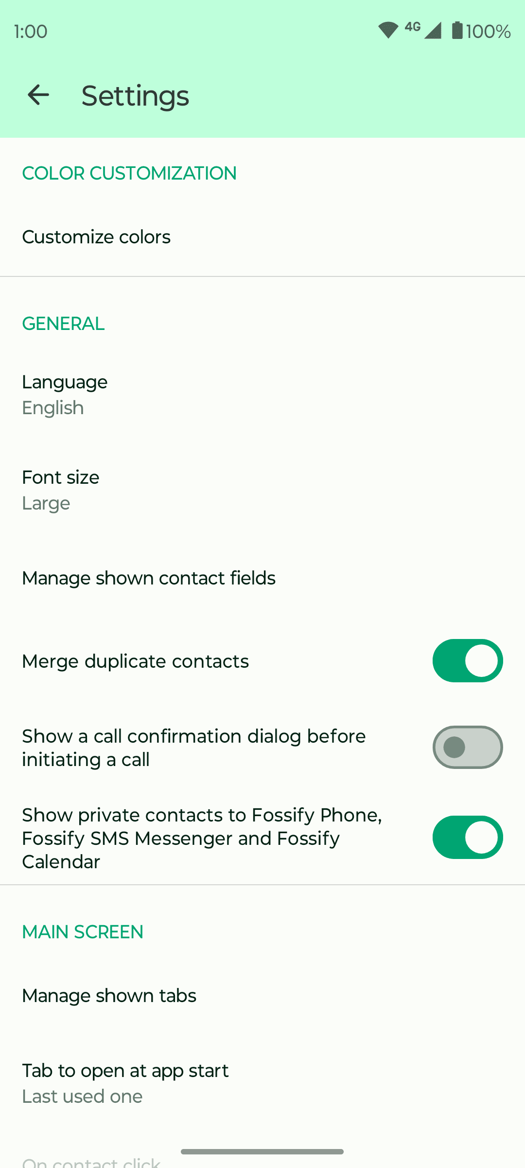 Скриншот 6 — Fossify Contacts