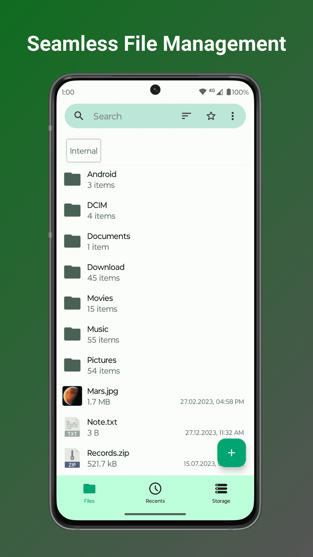 Скриншот 1 — Fossify File Manager