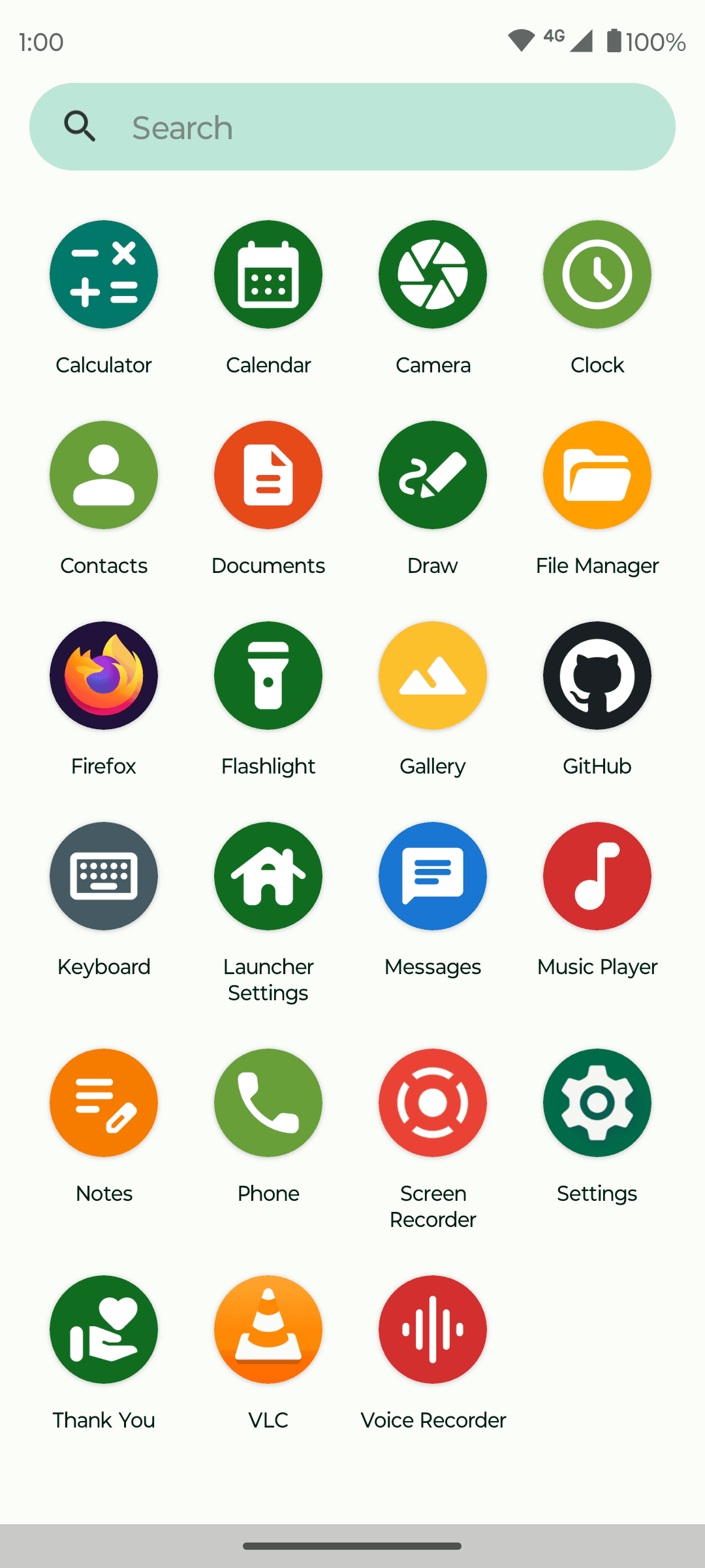 Скриншот 2 — Fossify Launcher Beta