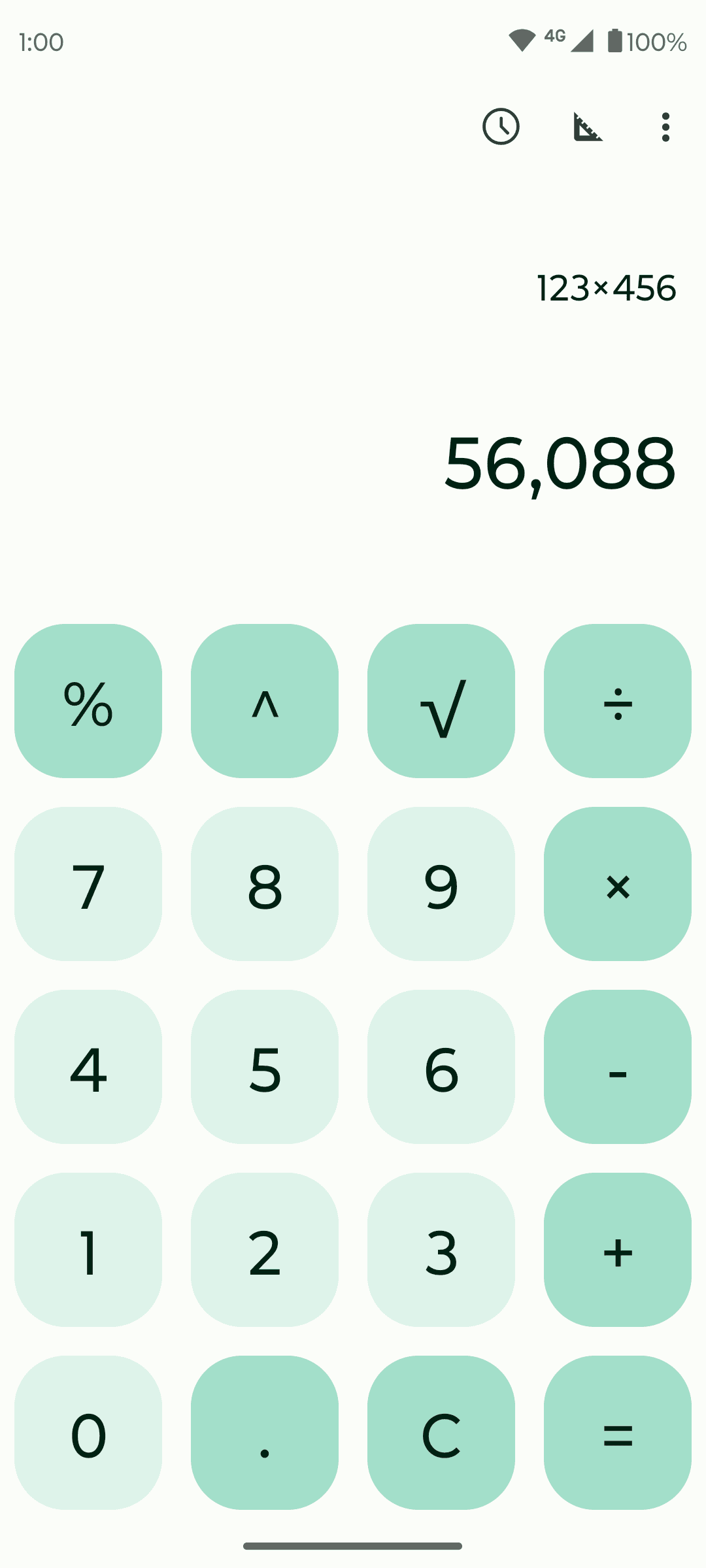 Скриншот 1 — Fossify Calculator Beta