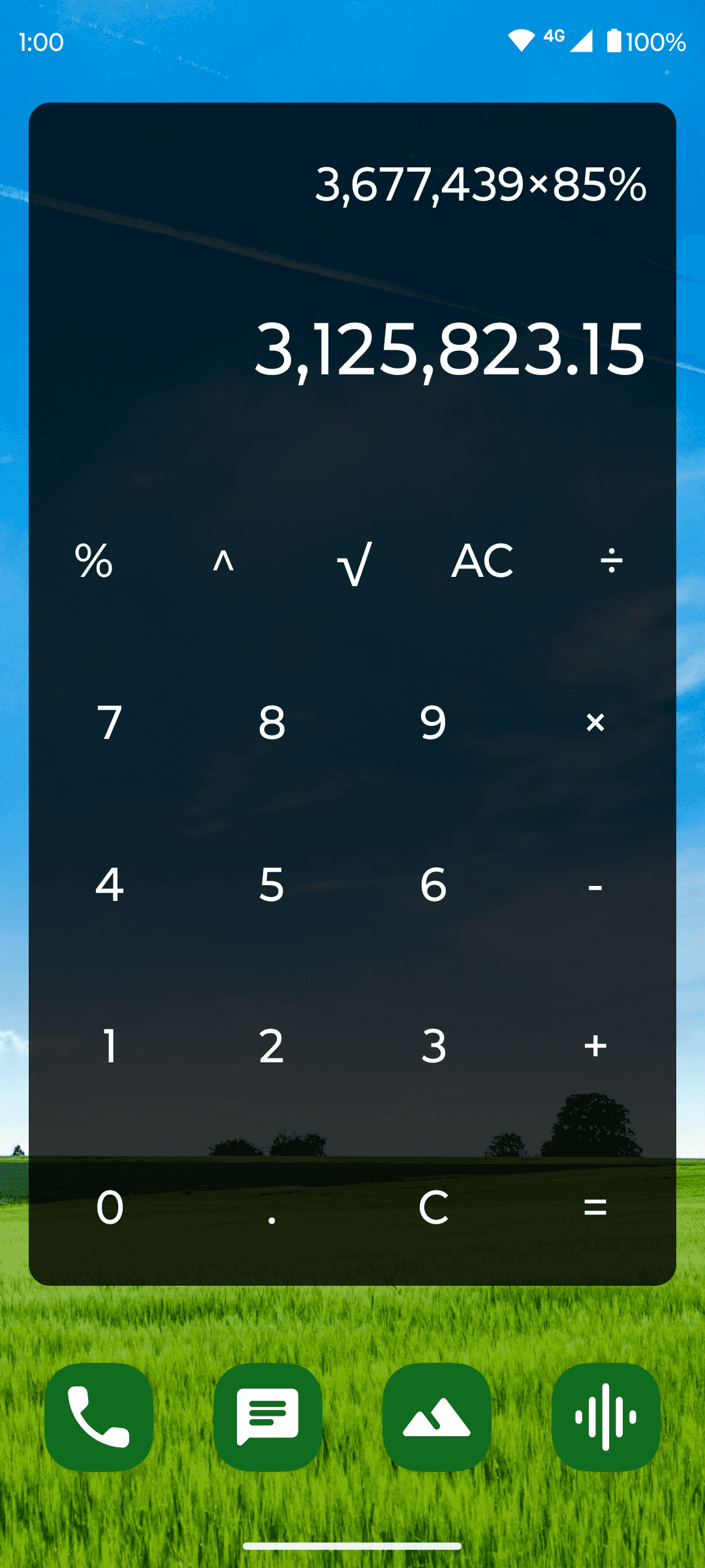 Скриншот 3 — Fossify Calculator Beta