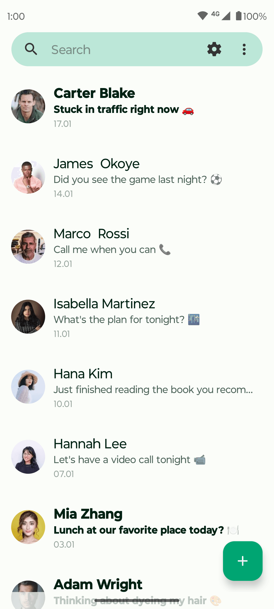 Скриншот 1 — Fossify Messages