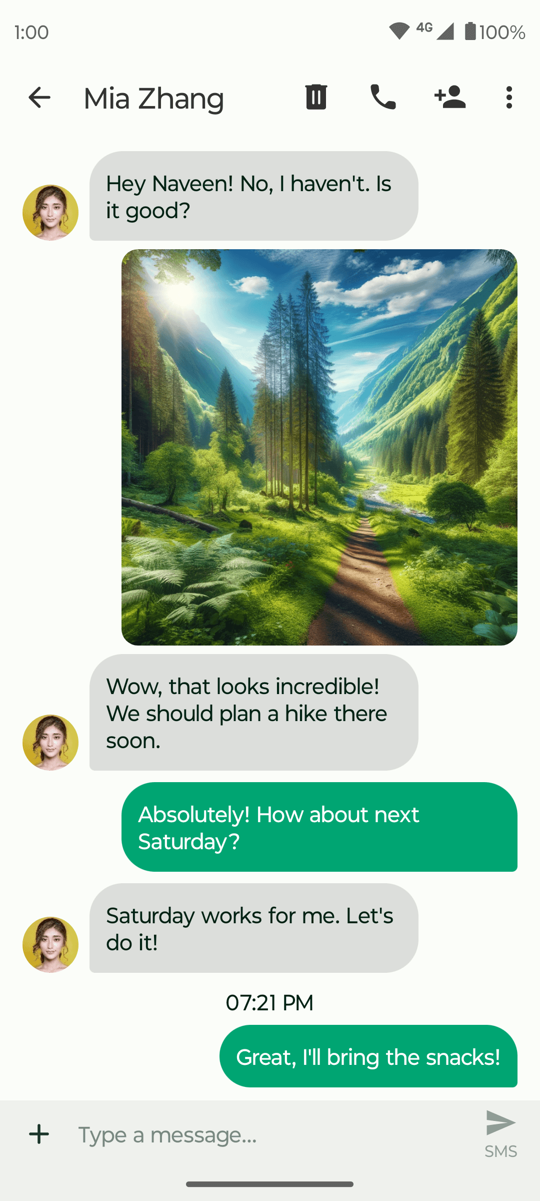 Скриншот 2 — Fossify Messages