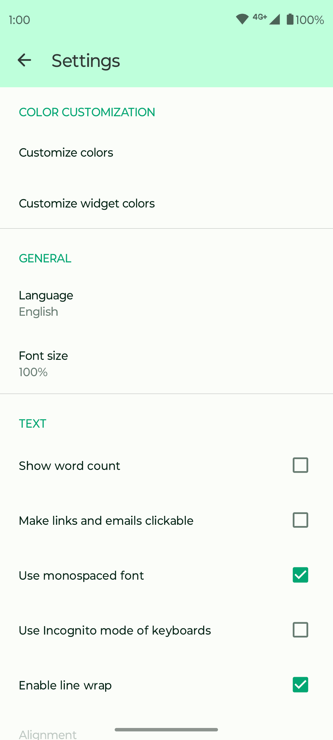 Скриншот 4 — Fossify Notes Beta