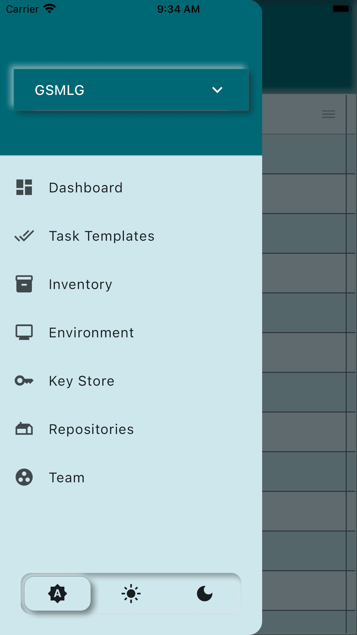 Скриншот 1 — Ansible Sempahore Client