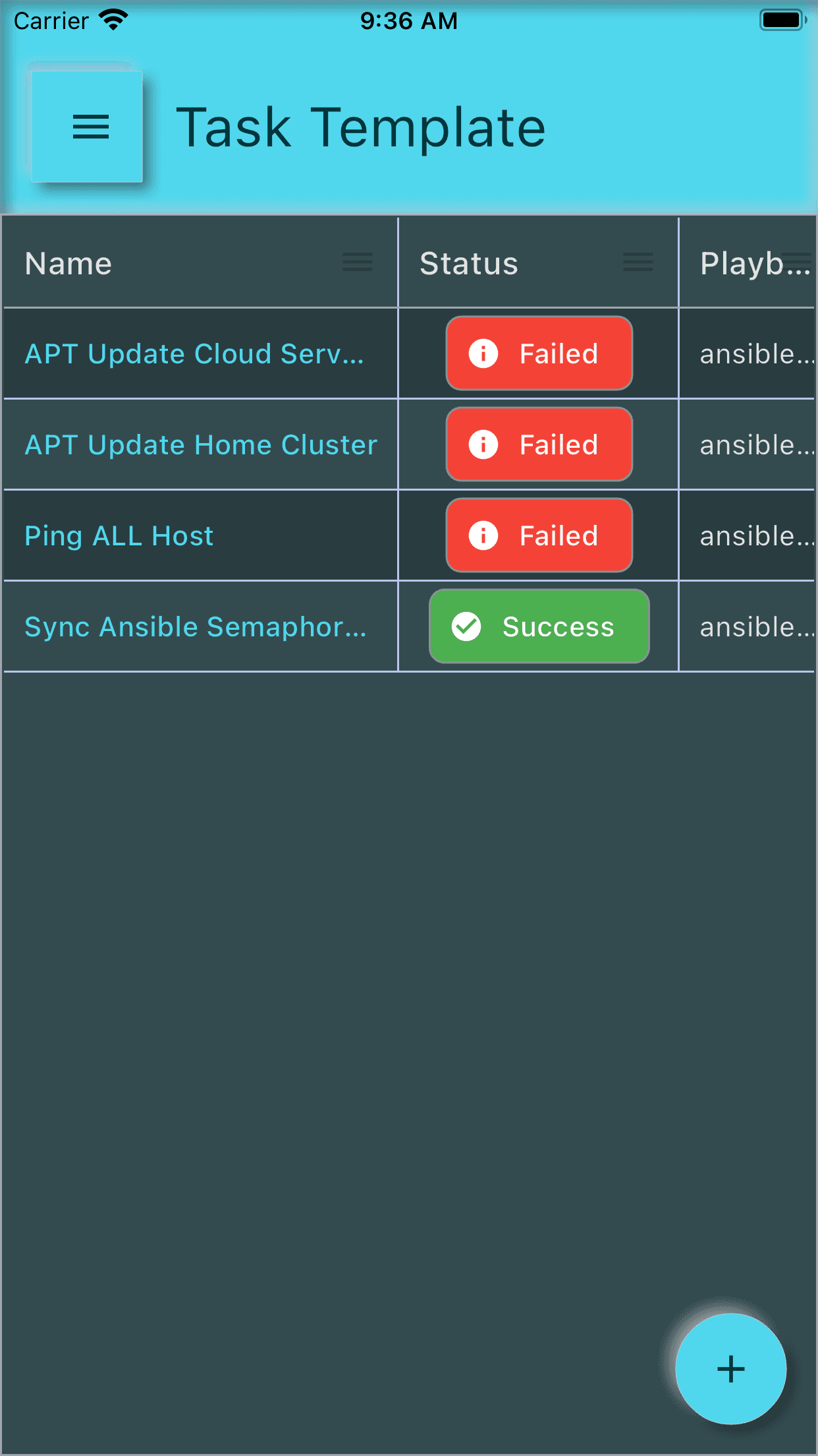 Скриншот 3 — Ansible Sempahore Client