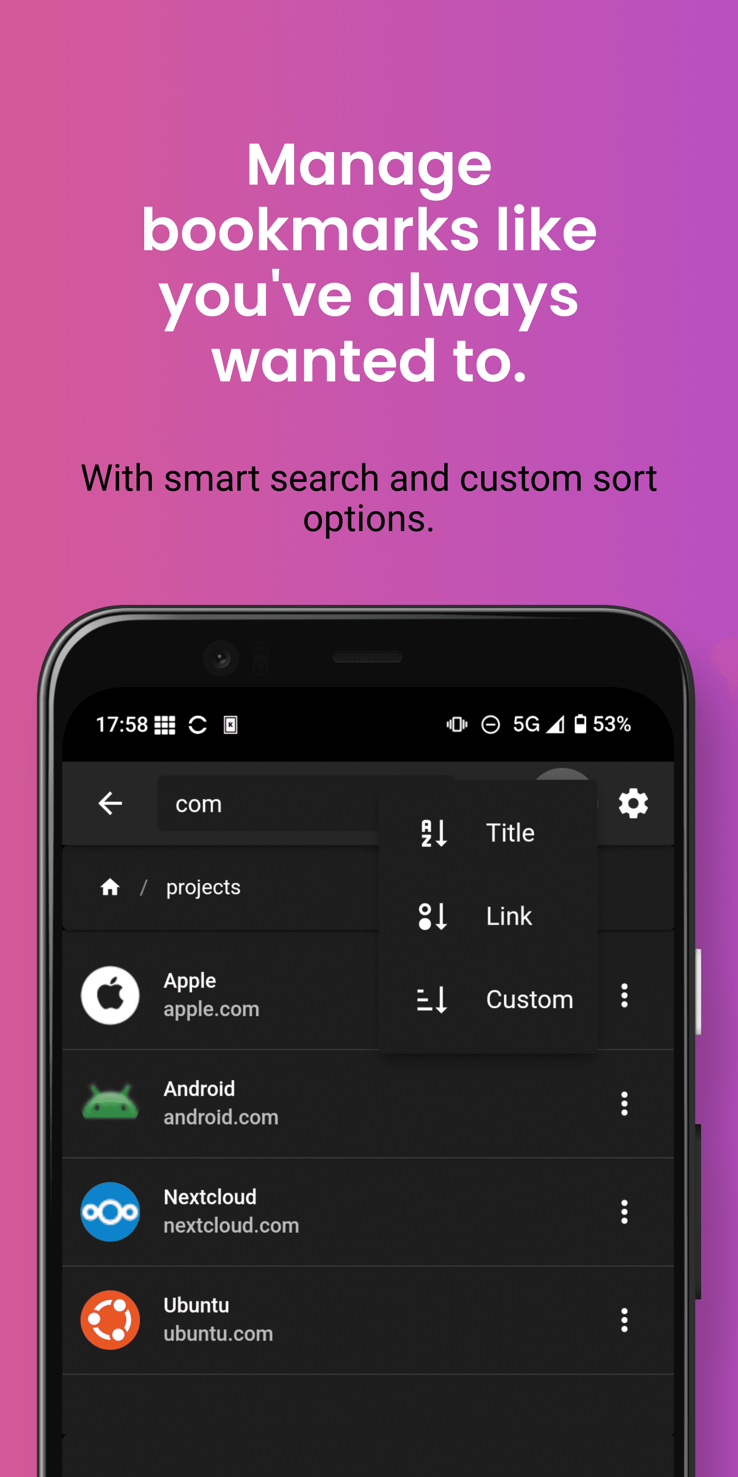 Скриншот 2 — floccus bookmark sync