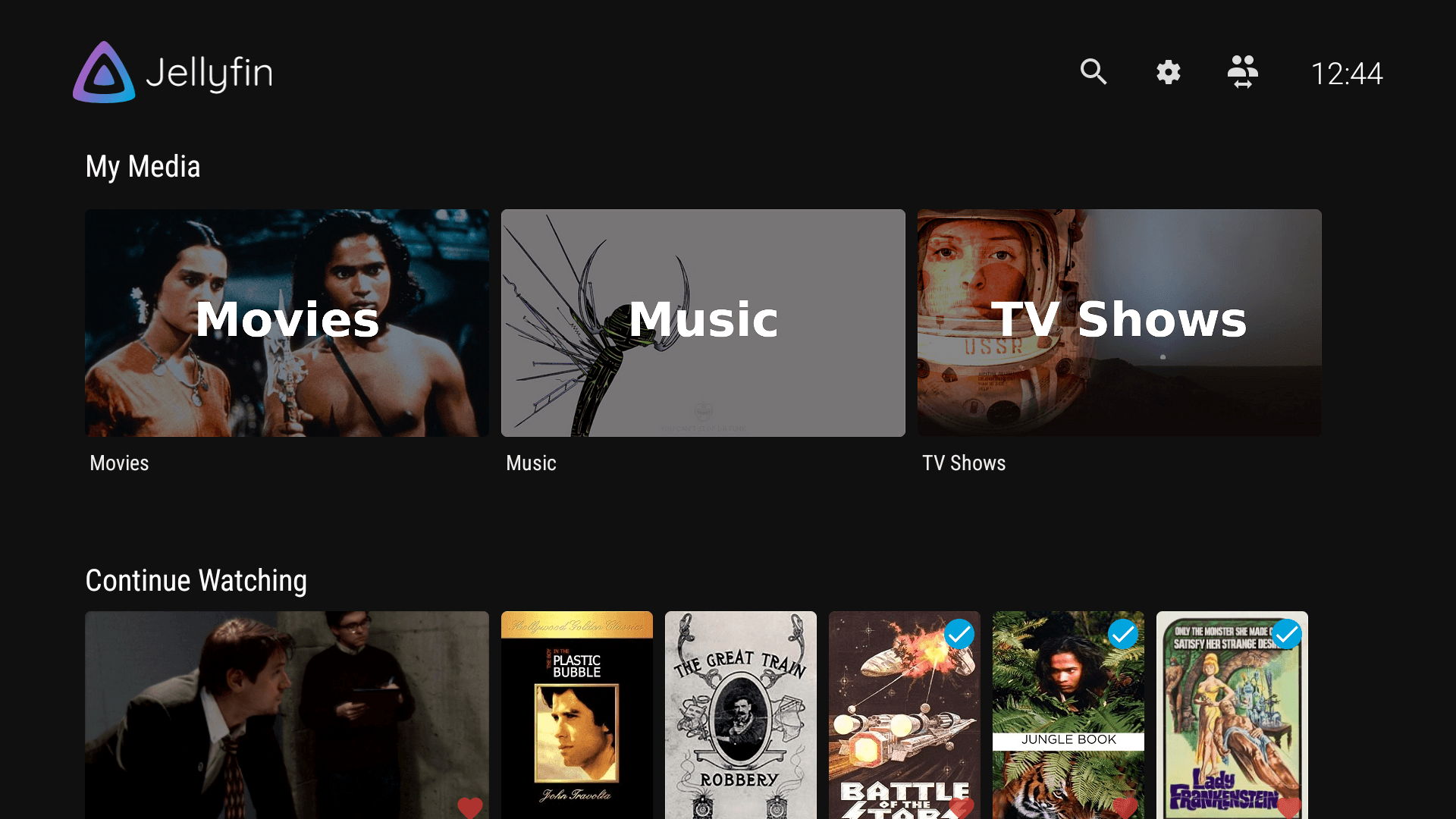 Скриншот 1 — Jellyfin для Android TV