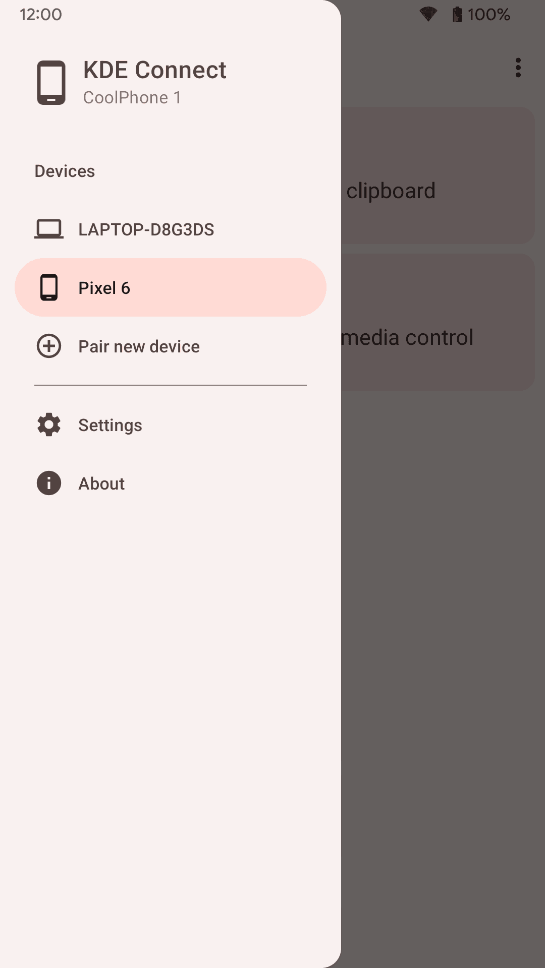 Скриншот 2 — KDE Connect