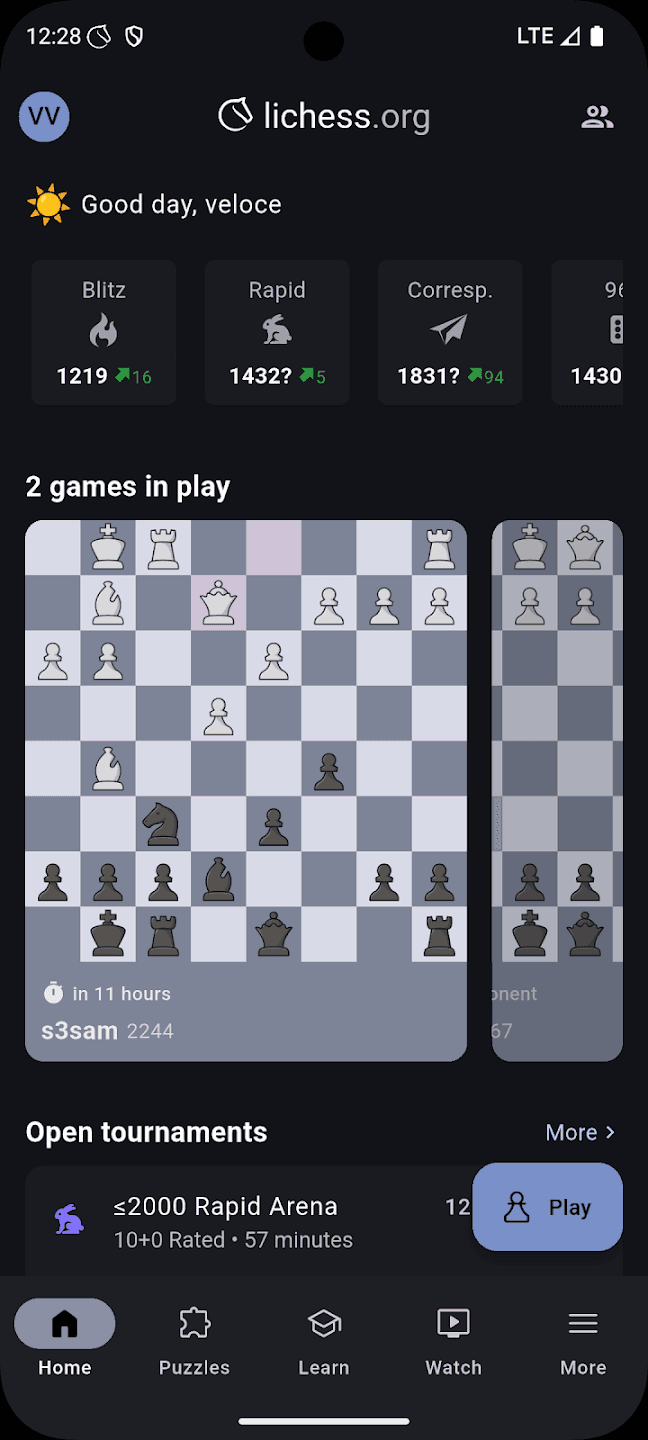 Скриншот 1 — Lichess