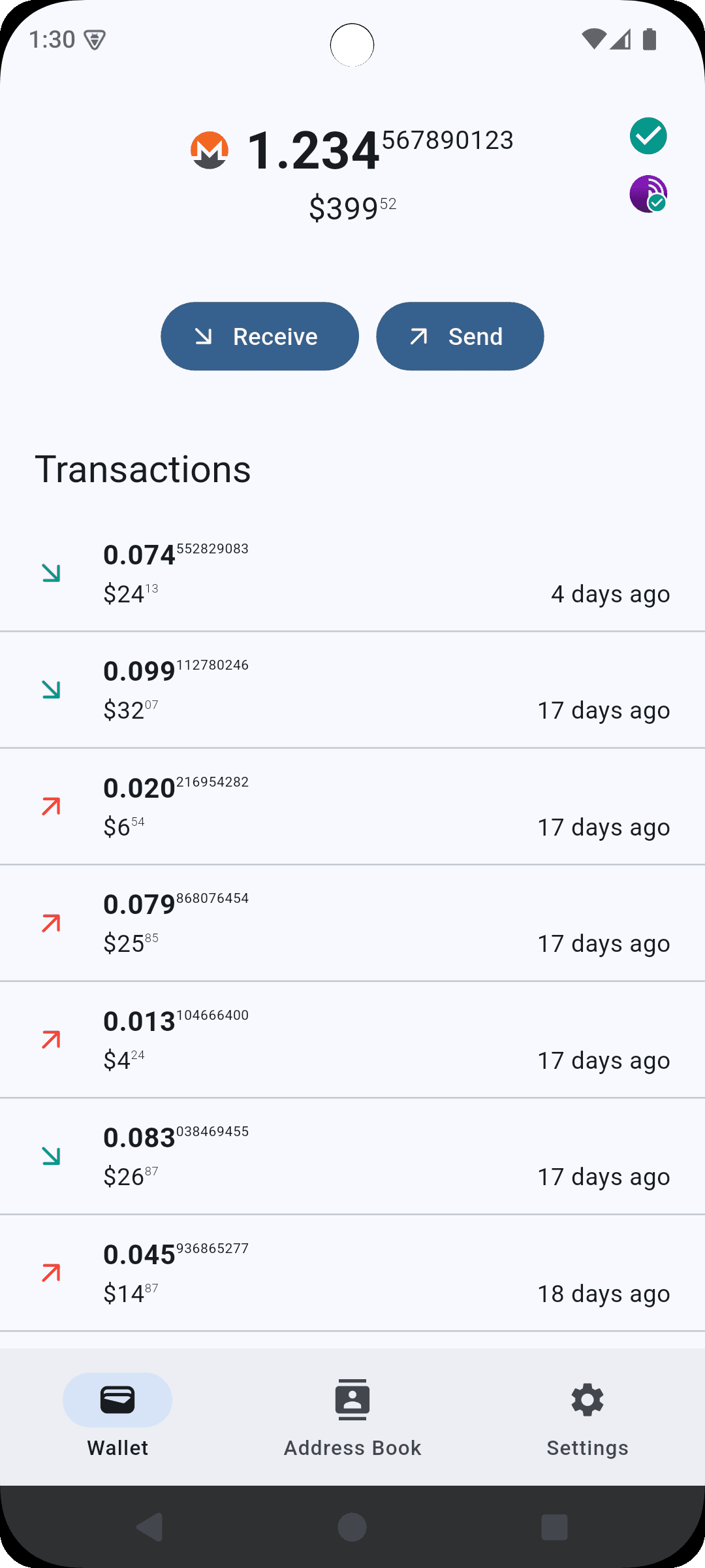 Скриншот 1 — Skylight Wallet