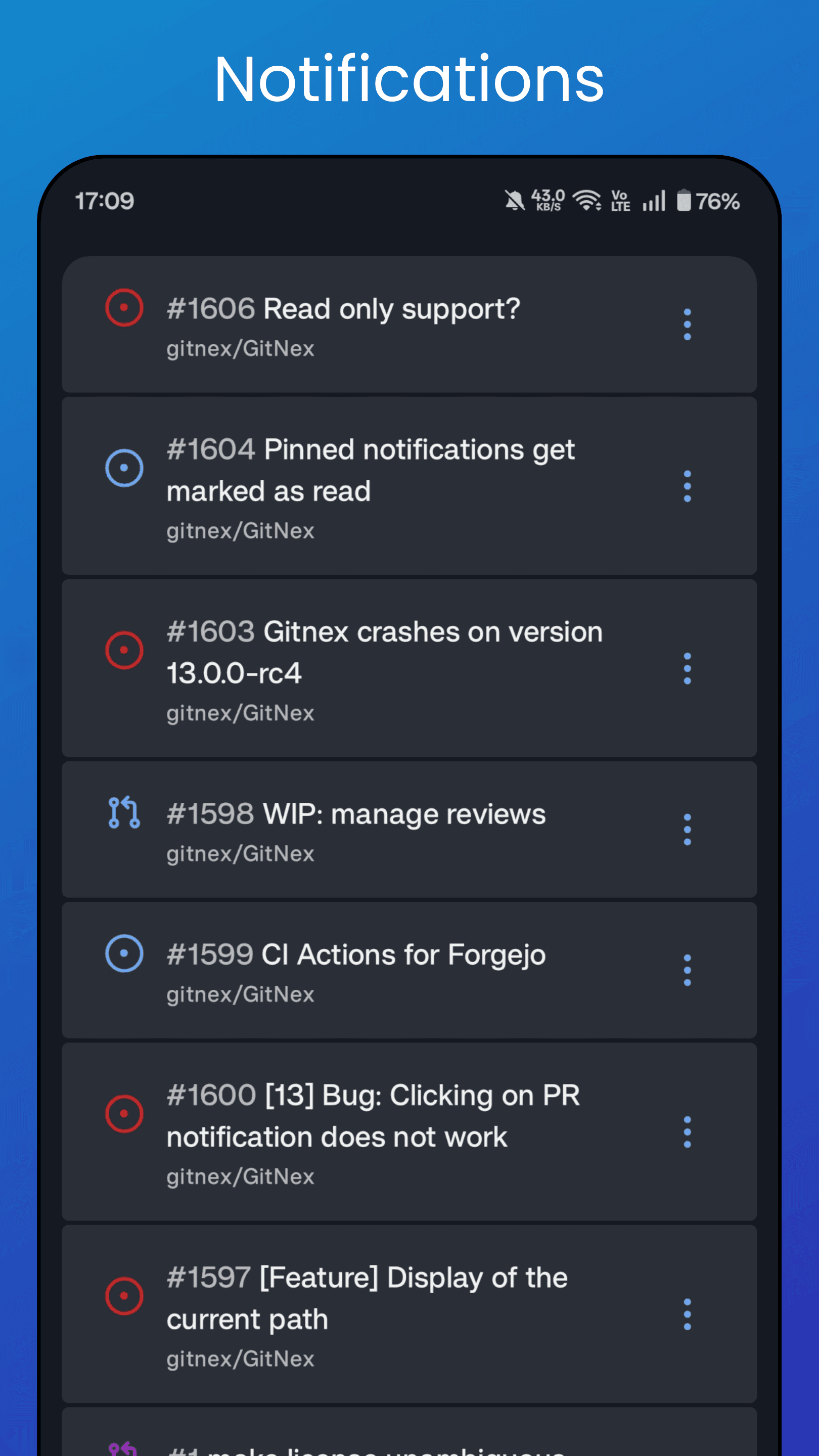 Скриншот 3 — GitNex for Forgejo and Gitea