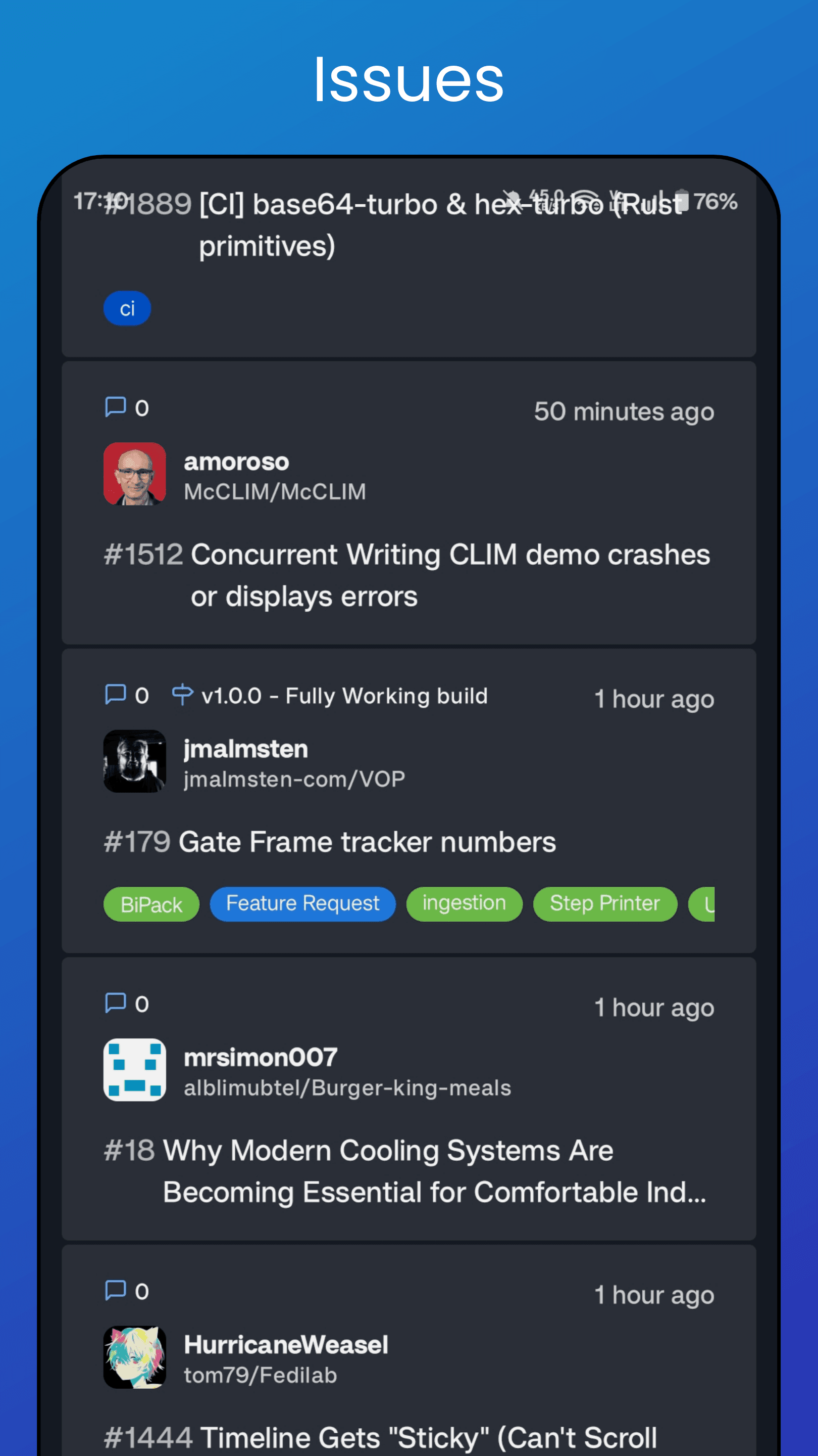 Скриншот 5 — GitNex for Forgejo and Gitea