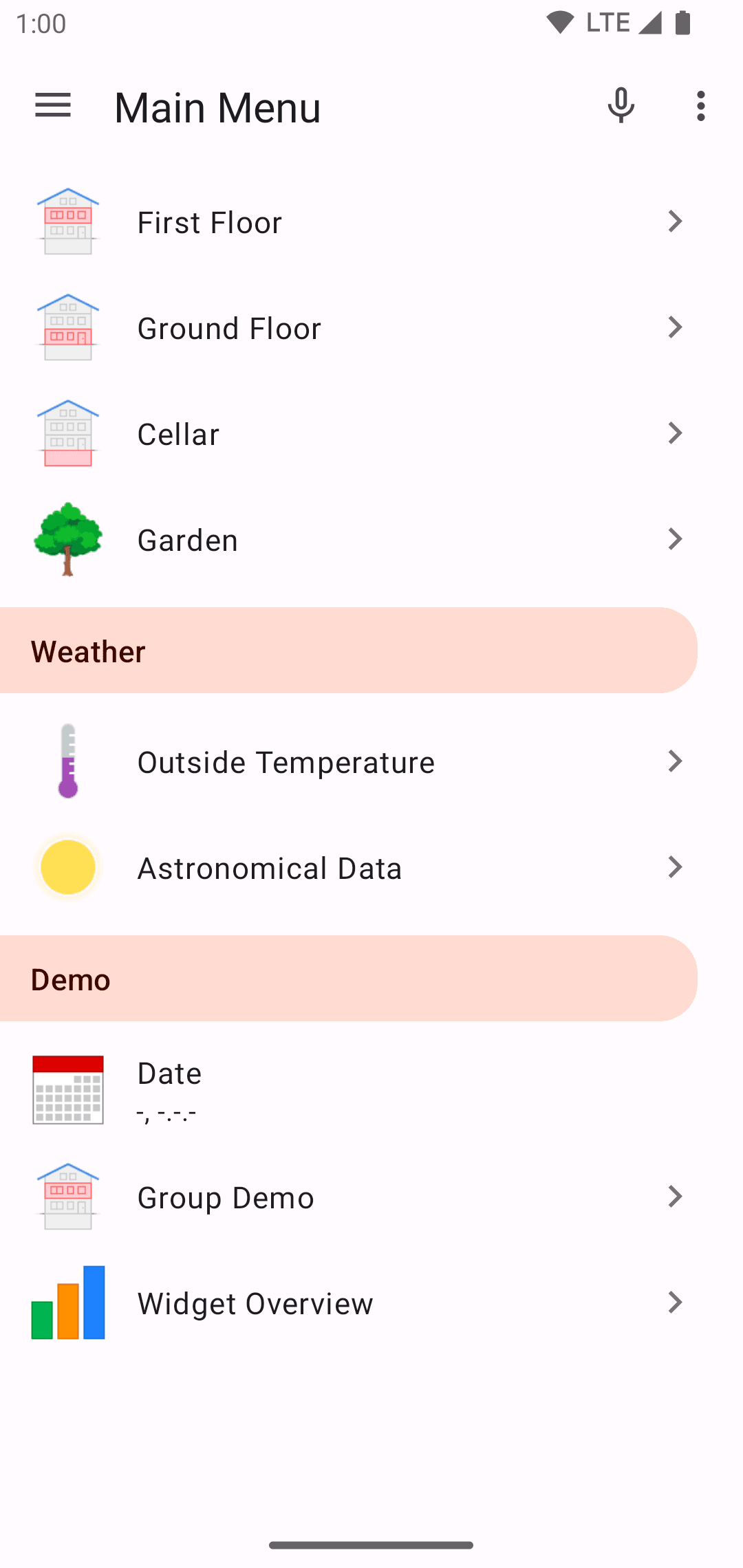 Скриншот 1 — openHAB Beta