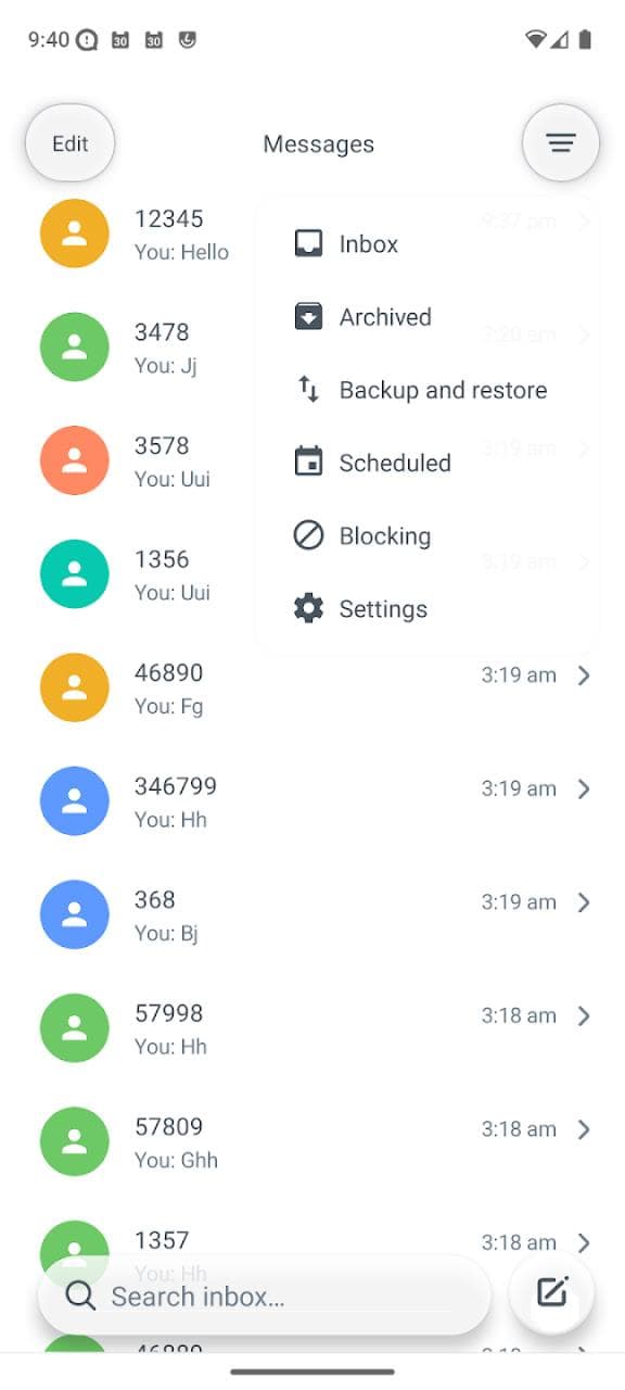 Скриншот 1 — Messages