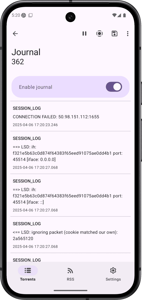 Скриншот 3 — LibreTorrent
