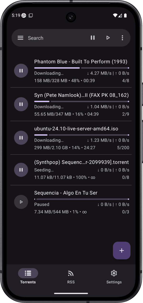Скриншот 5 — LibreTorrent