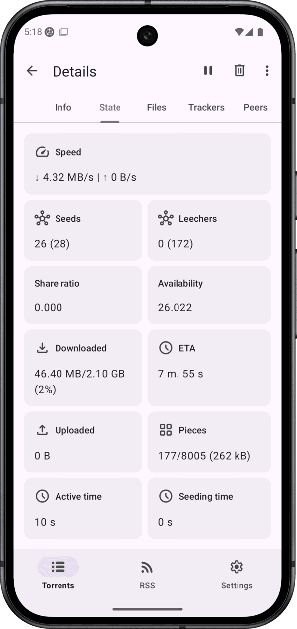 Скриншот 8 — LibreTorrent