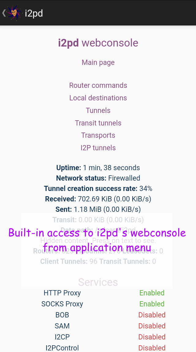 Скриншот 2 — i2pd