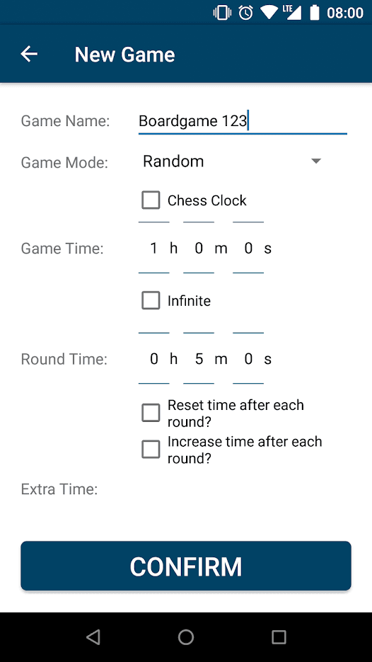 Скриншот 1 — Boardgame Clock (Privacy Friendly)