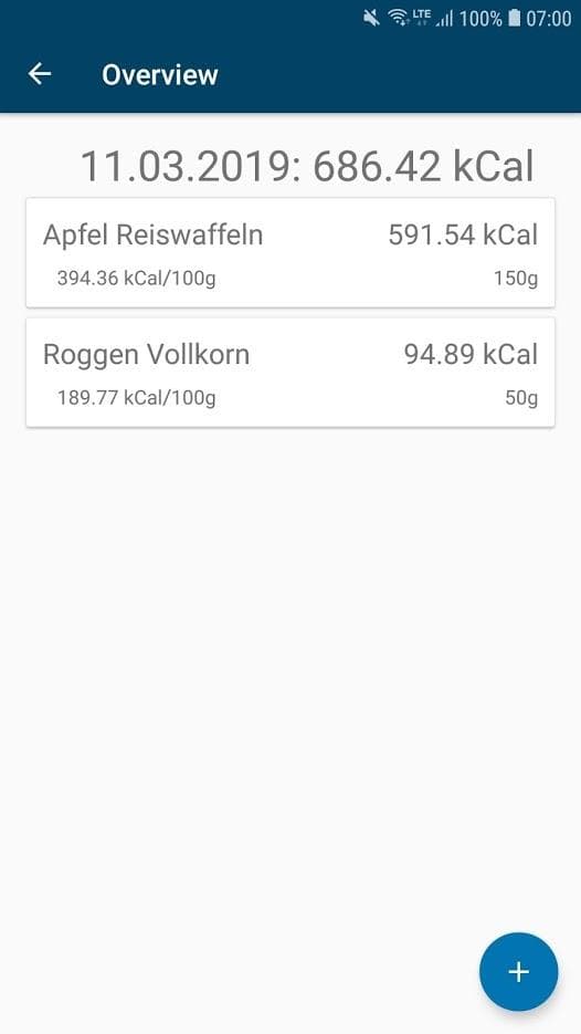 Скриншот 1 — Food-Tracker (PFA)
