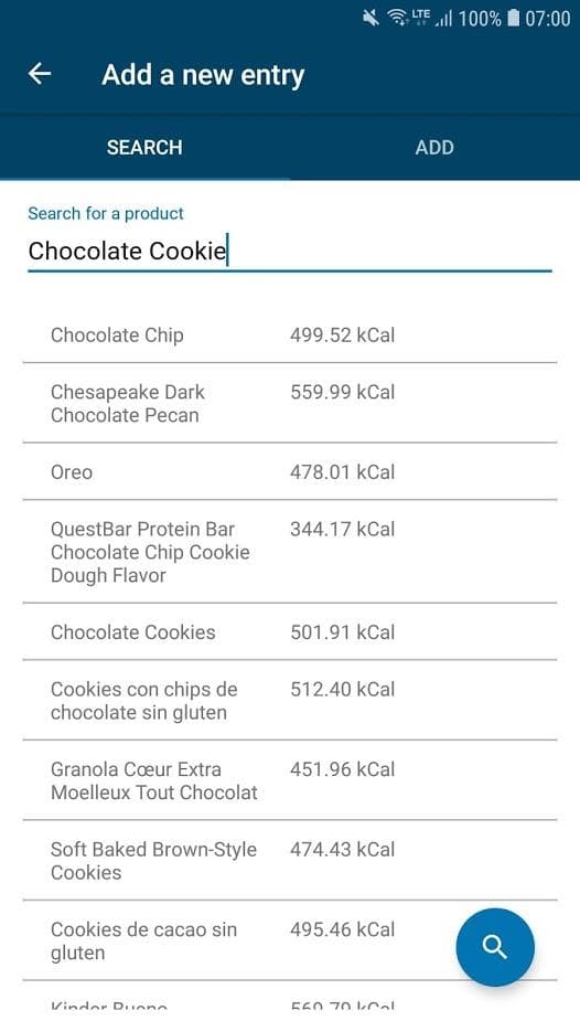 Скриншот 2 — Food-Tracker (PFA)