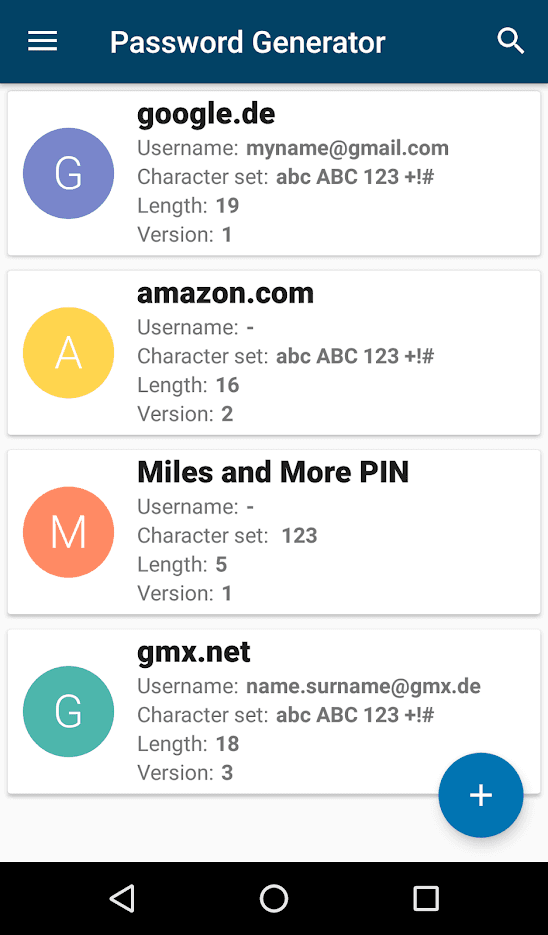 Скриншот 1 — Password Generator (PFA)