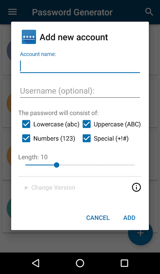 Скриншот 2 — Password Generator (PFA)