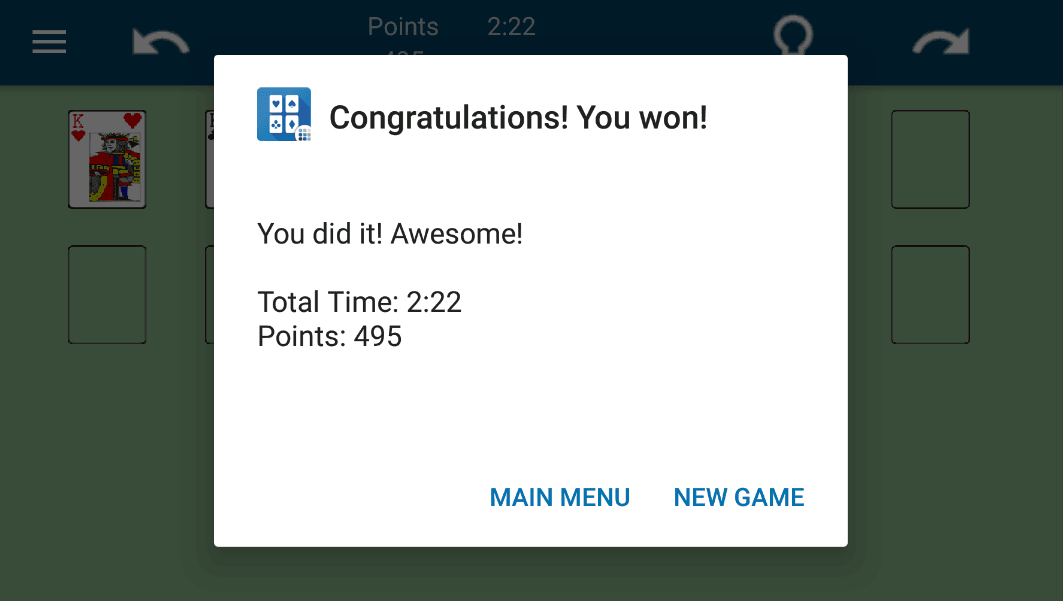 Скриншот 2 — Solitaire (Privacy Friendly)