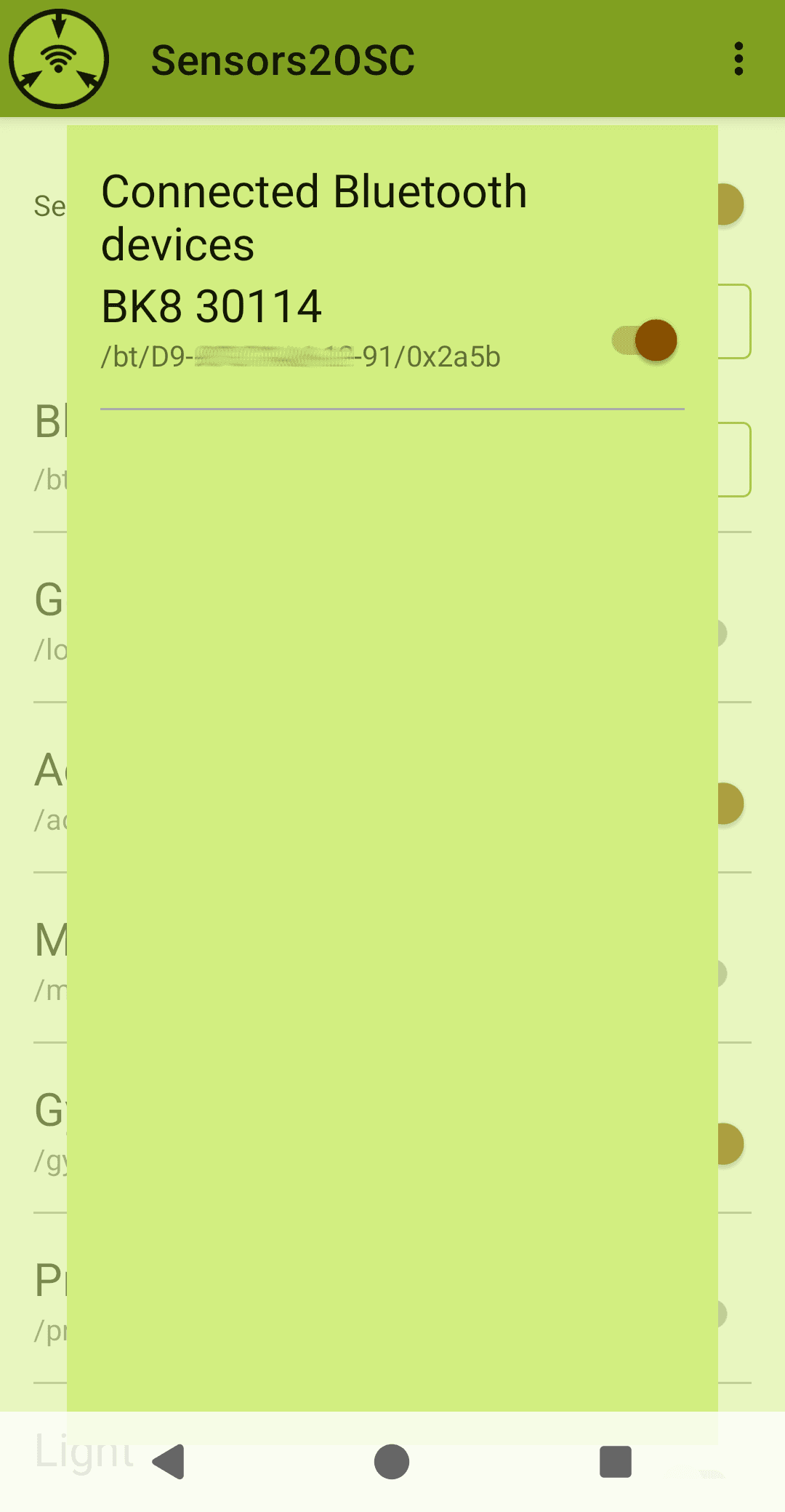 Скриншот 4 — Sensors2OSC