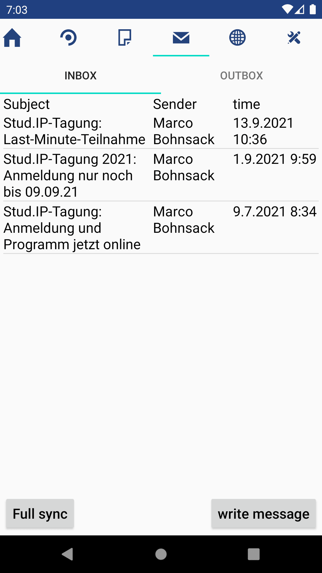 Скриншот 2 — unofficial Stud.IP-app