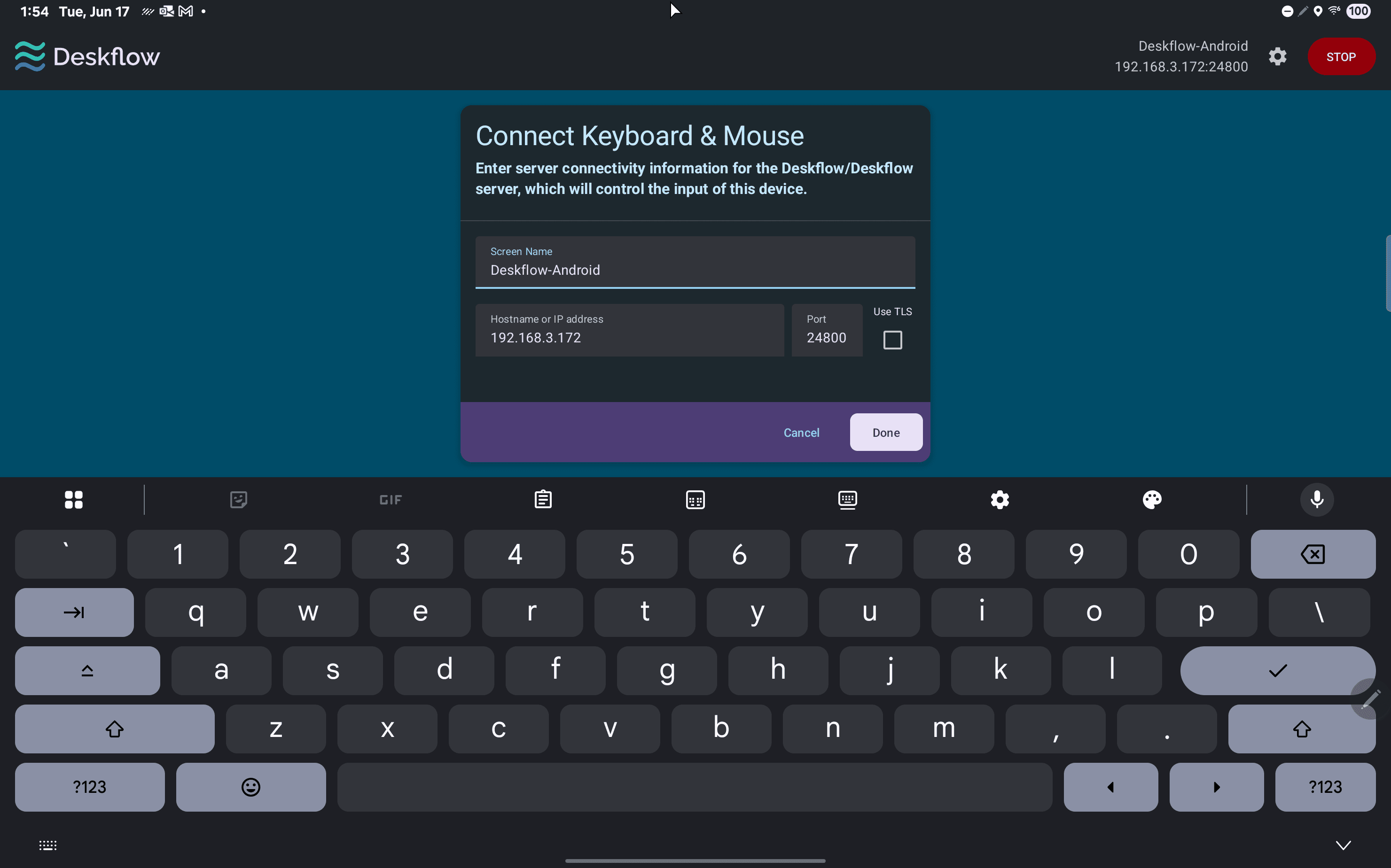 Скриншот 2 — Deskflow Android