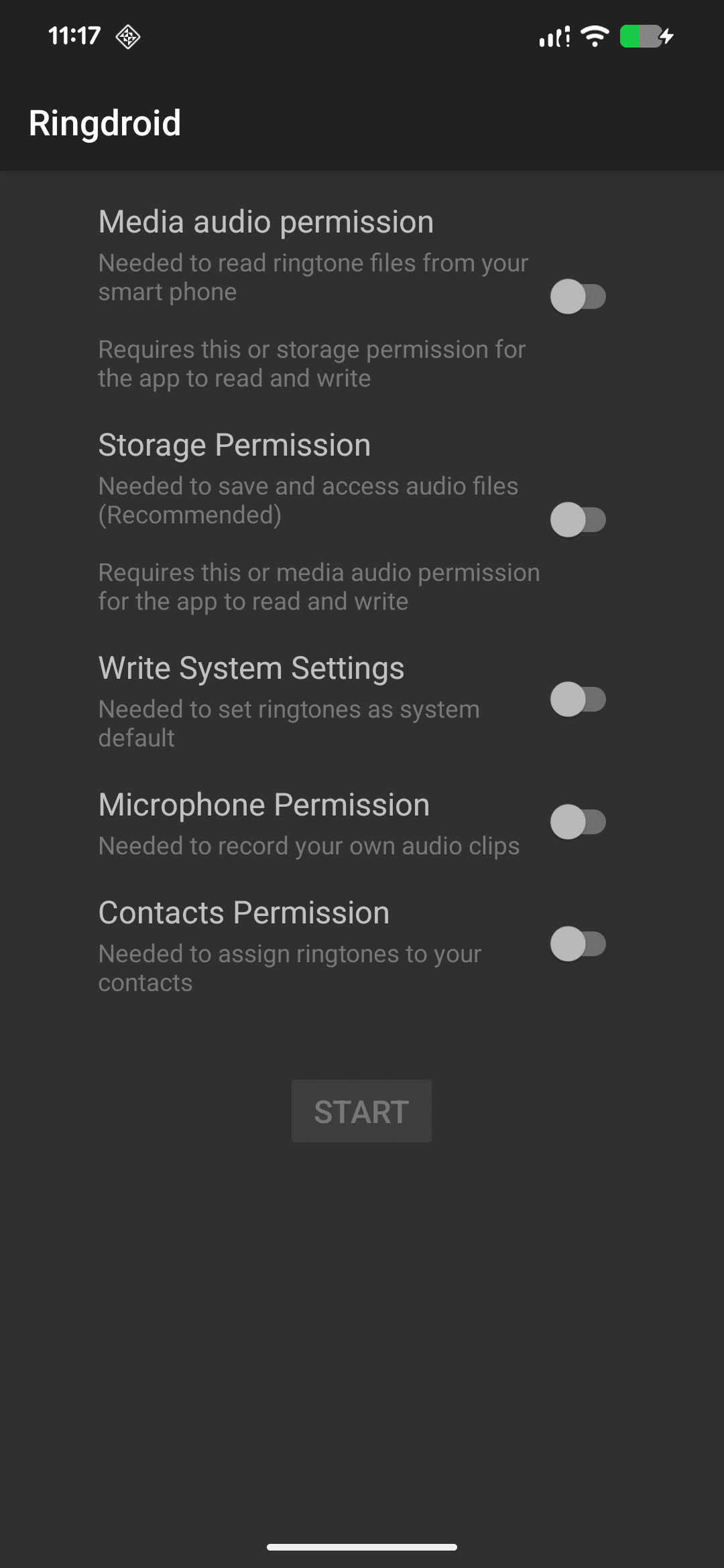 Скриншот 1 — Ringdroid - Ringtone editor