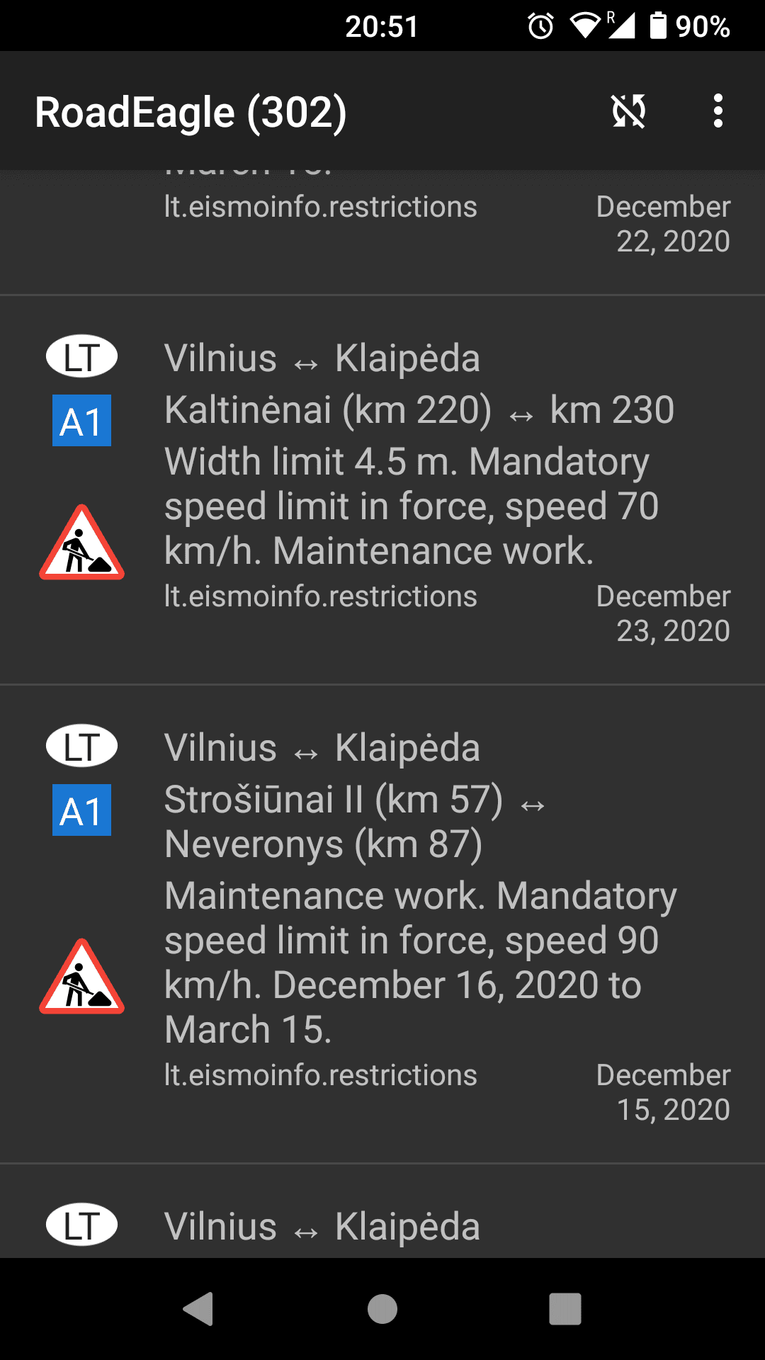 Скриншот 1 — RoadEagle