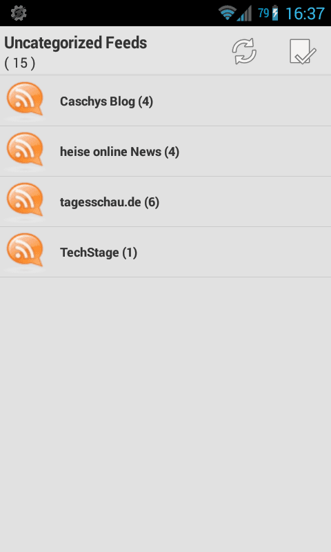 Скриншот 1 — TTRSS-Reader